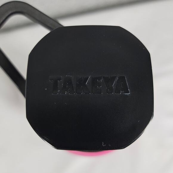 TAKEYA FUCHSIA CLEAR GLASS WATER BOTTLE 22OZ TWIST CAP SILICONE SLEEVE - Picture 3 of 7